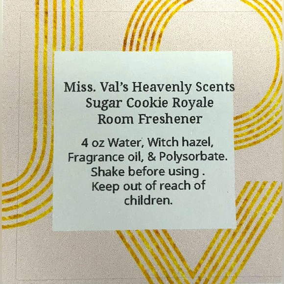 Hand Crafted Other Room Fresheners Sugar Cookie Royale 4ozhandmade Missvals Heavenly Scent